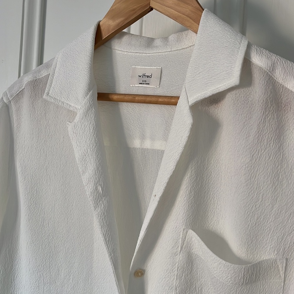 Aritzia Wilfred sheer blouse - Picture 1 of 6